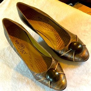 Bridget Shuster Brown Gold Shoes Sz 10M